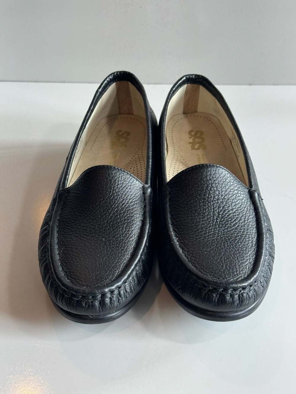 SAS Simplify Women's Black Leather Tripad Comfort Slip-On Loafers Size 10M - Picture 2 of 9